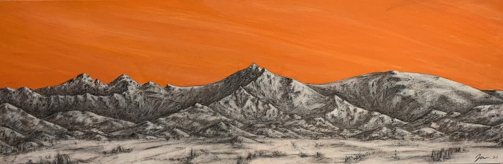 Leon Lithgow | Four Peaks | Orange III | McAtamney Gallery and Design Store | Geraldine NZ